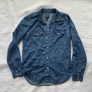 W’s Gap Denim Western Shirt, XS